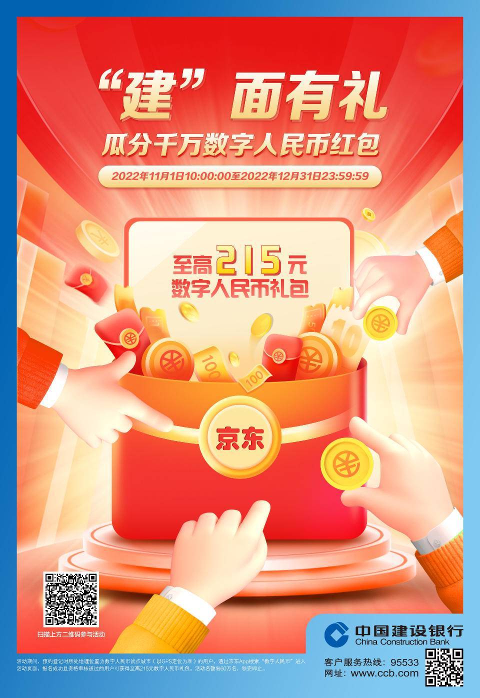 开通数字人民币钱包，享建设银行多重好礼！_搜狐网