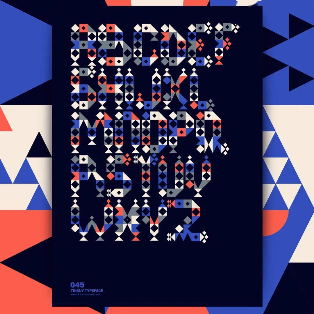 色彩绮丽的数字化图形海报设计_字体_模块_tinkuy