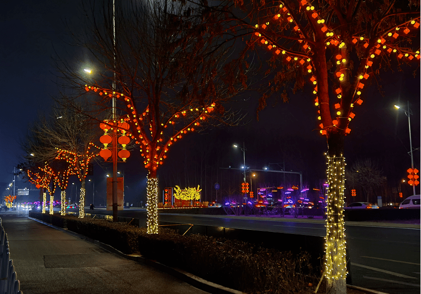 顺义绚丽多姿的彩灯吧顺义彩灯高挂迎新春璀璨夜景惹人醉通顺路各种