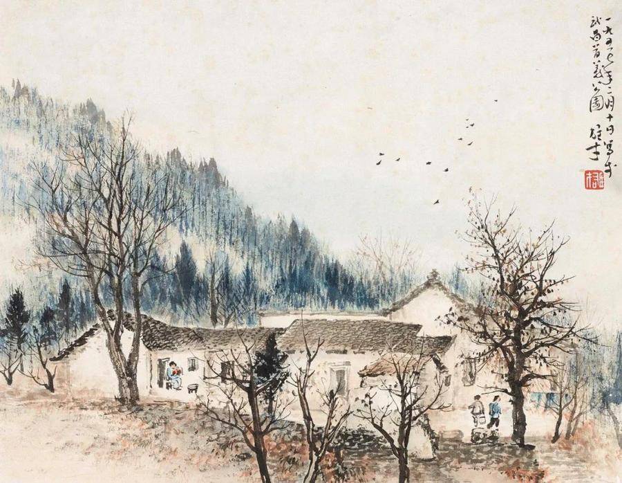 鉴赏}黎雄才的农家院,质朴之处诗意尽显_笔下_岭南_画派