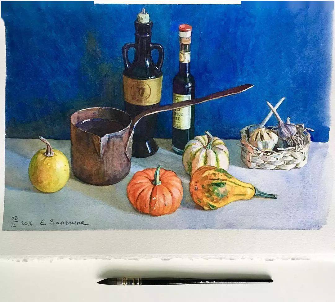 精品！水彩静物100图，看大神如何教你画静物！必须收藏！_搜狐网