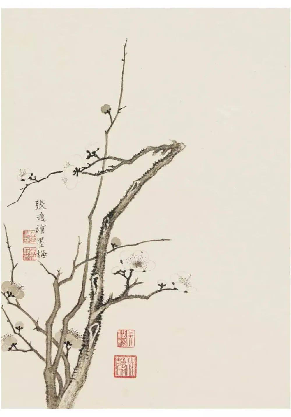 国画大师吴湖帆画的梅花,飘逸洒脱!_中国_书画_画坛