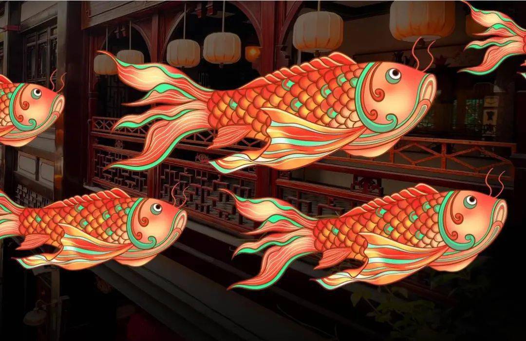 01奇豫上博,乘兴而游鲤鱼跃龙门图片来源:豫园商城豫园老街的上面