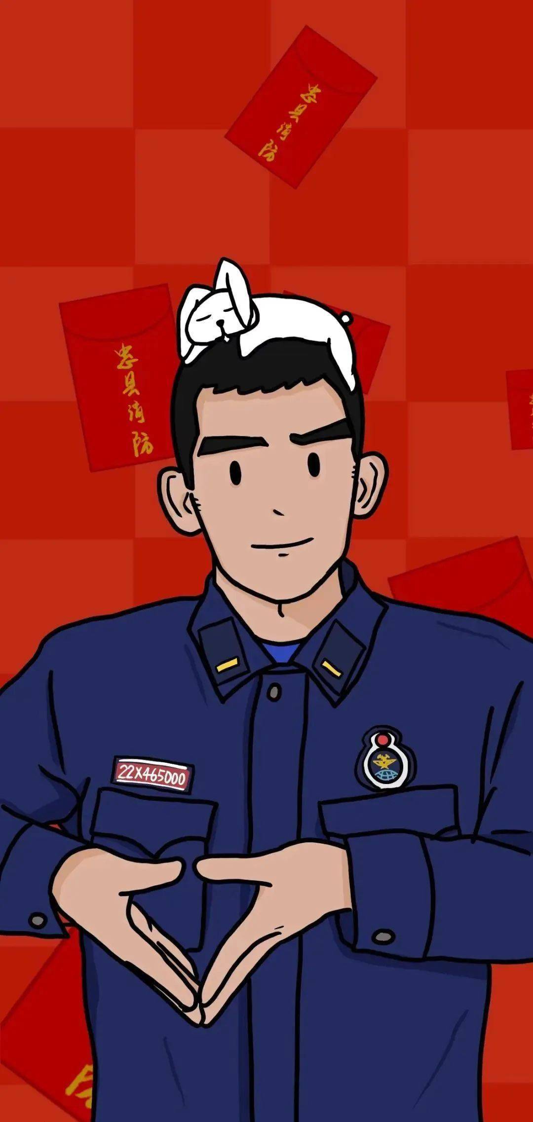消防员兔年专属壁纸(含电脑,手机)_奶奶_逃出_火场