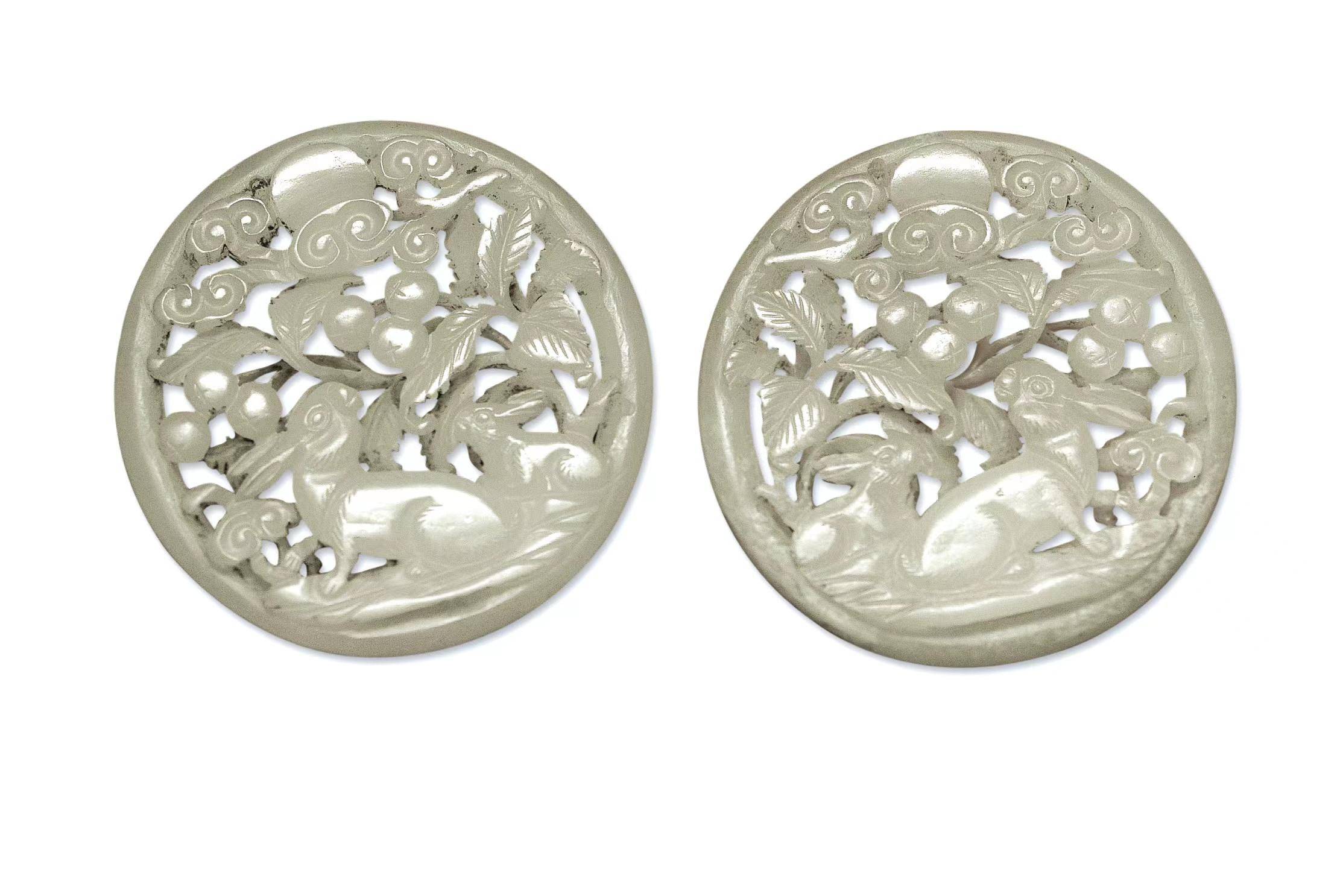 兔年说兔|双兔望月:兔与月上演缱绻千年的故事_玉