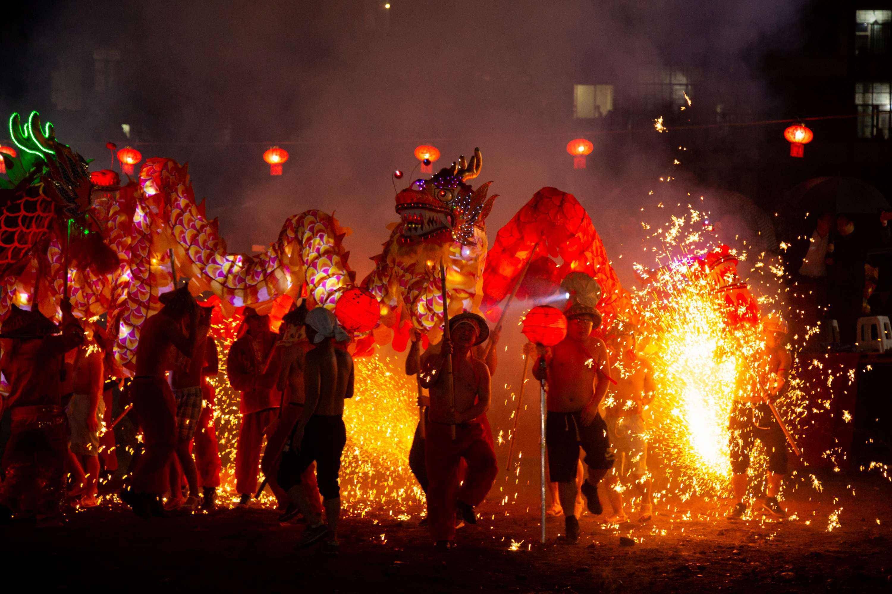 乡土散文:舞龙灯_作品_陶村_龙眼