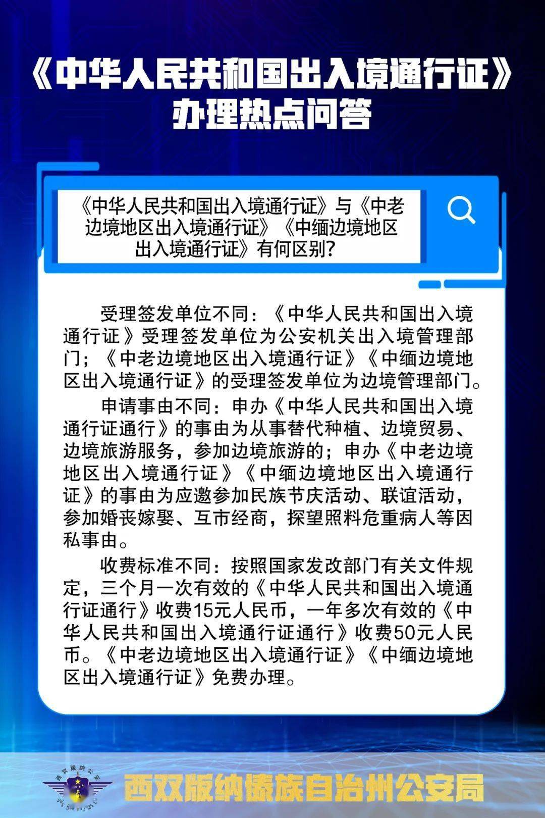 圖解|《中華人民共和國出入境通行證》辦理熱點問答_西雙版納_xsbnwx