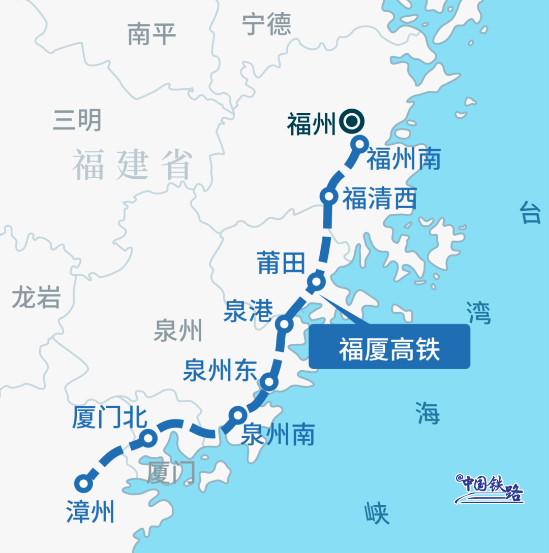 福厦高铁是我国"八纵八横"高速铁路网东南沿海高速铁路重要通道,于