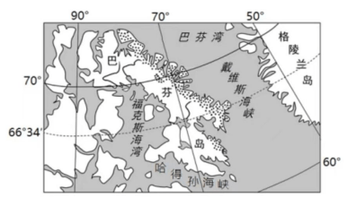 巴芬岛地形图图片