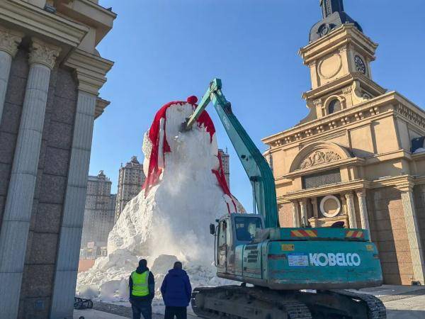 再見啦～哈爾濱大雪人開啟“年假模式”