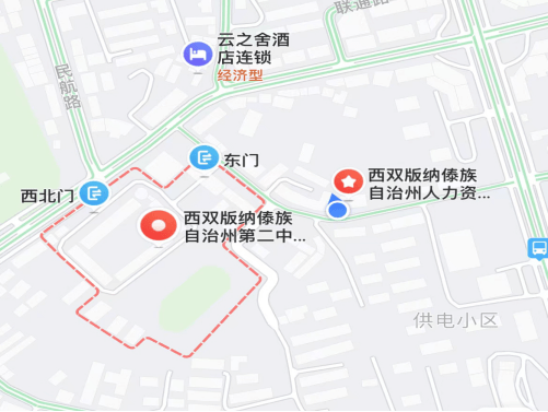 景洪城区初中片区图图片