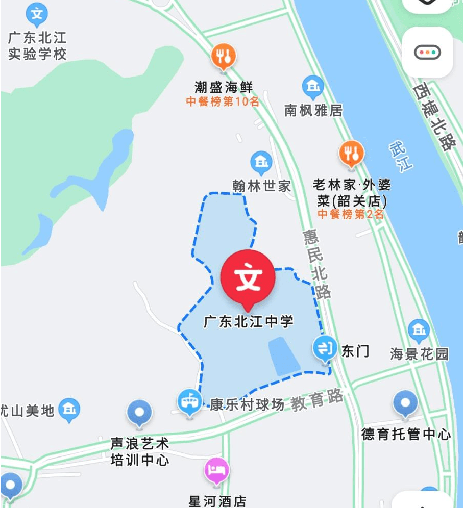 北江中学地图图片