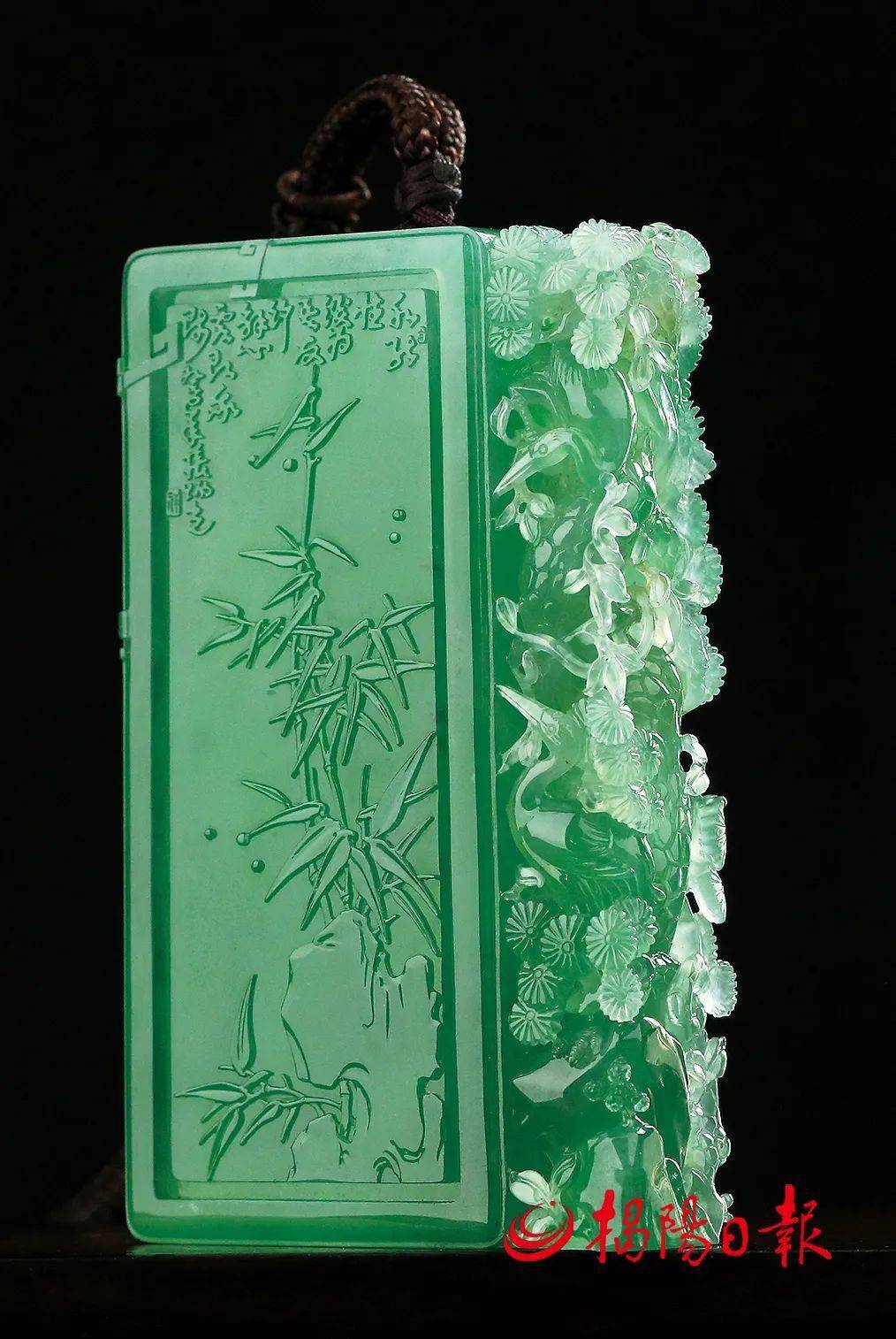 揭阳玉雕造型设计精雕细琢,工艺堪称一流.▲岁寒三友.