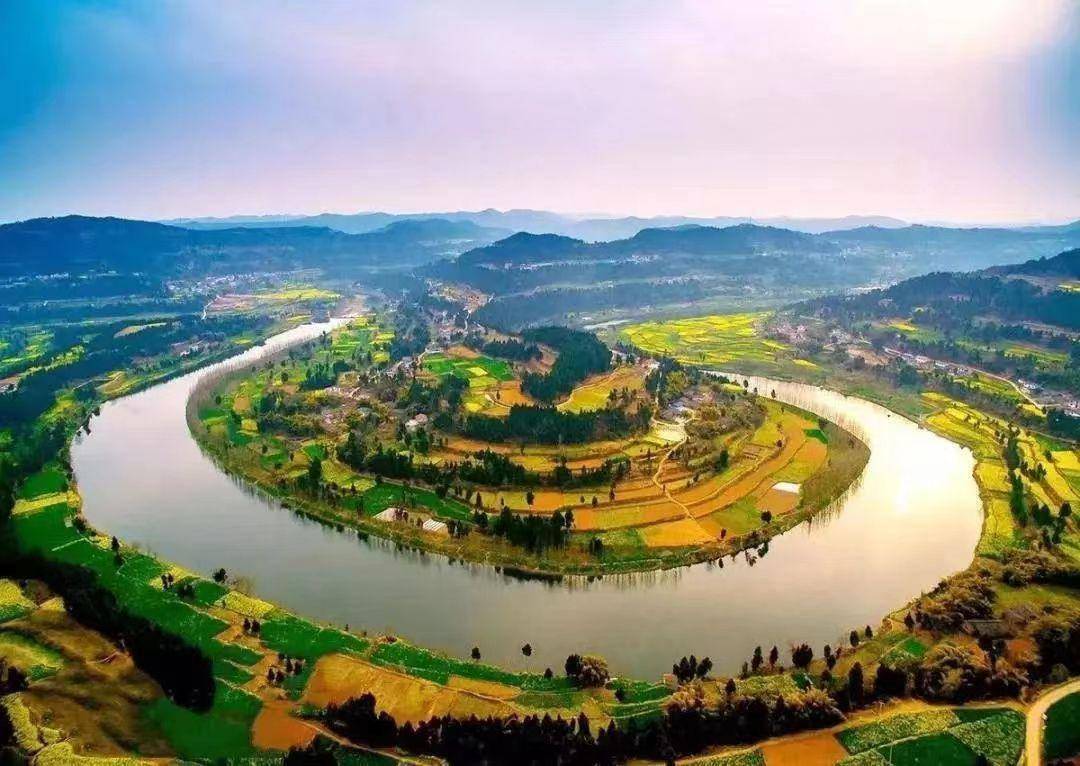 【凯江大回湾】色彩纷呈,环抱之势,让人惊叹的平原盛景!
