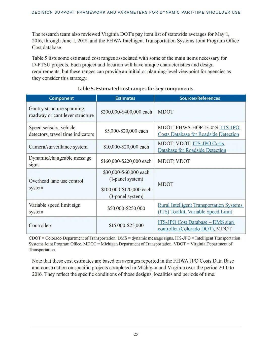 FHWA动态兼职路肩利用的决策撑持框架和参数：做为交通办理战略翻开高速公路路肩的考虑因素（英） （附下载）