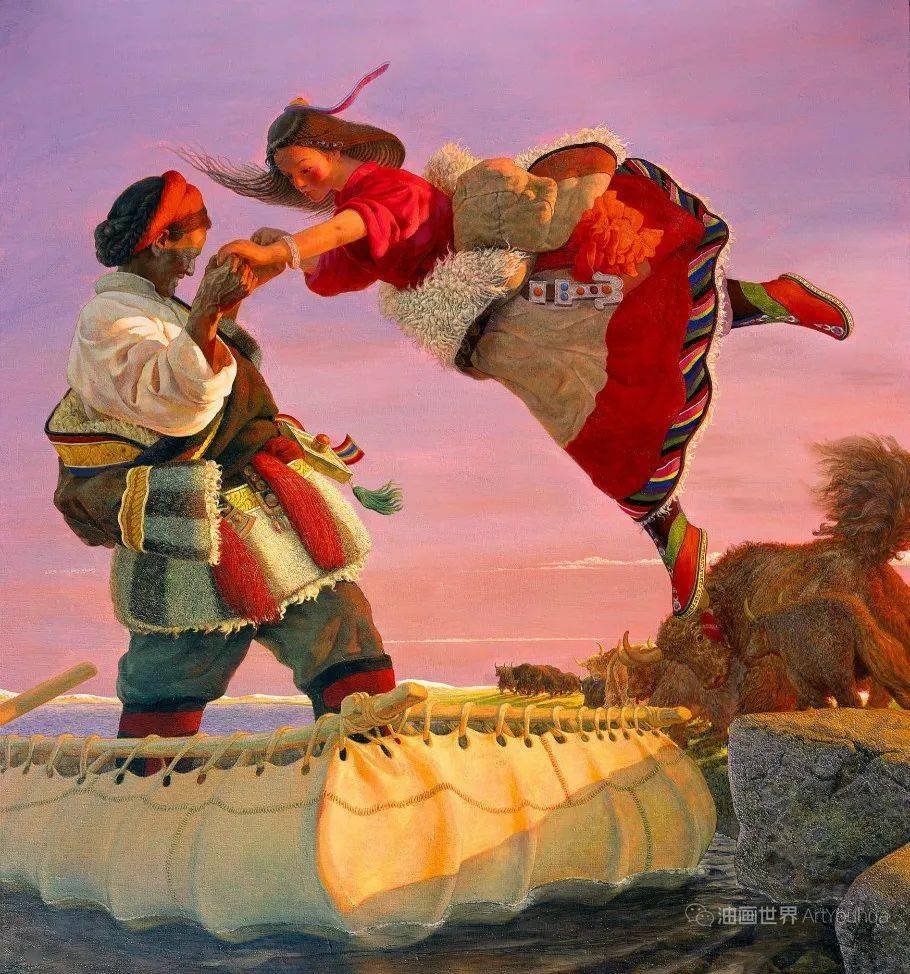 著名油画家王沂光油画艺术作品欣赏!_牦牛_中国_王沂东