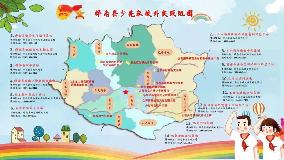 全市首个县级"少先队校外实践地图"上线啦!_教育_桦南_路线