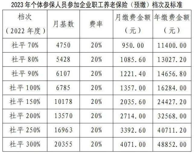 在2023 年靈活就業人員企業職工養老保險繳費標準正式出臺前,我市有