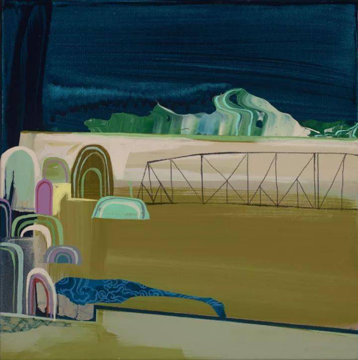 12 x 12"if you lived hereacrylic on canvas, 24 x24"glacial pae