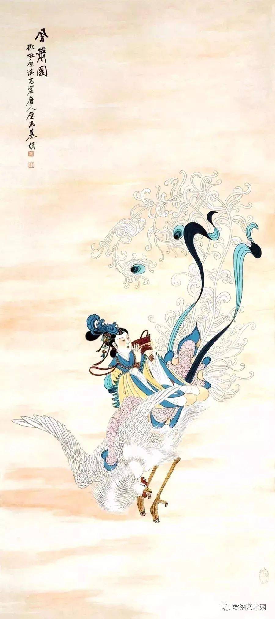 两大名家画“飞天”_张大千_潘絜兹_敦煌