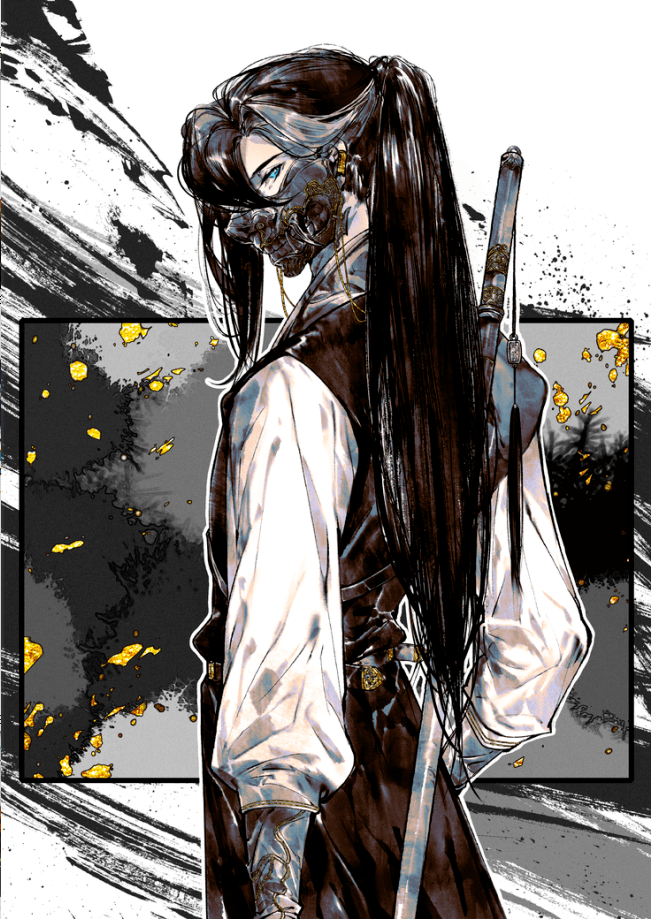 qin江湖剑客蒙面套装——秦云maskswordlook—在秋风扫落叶的萧瑟之中