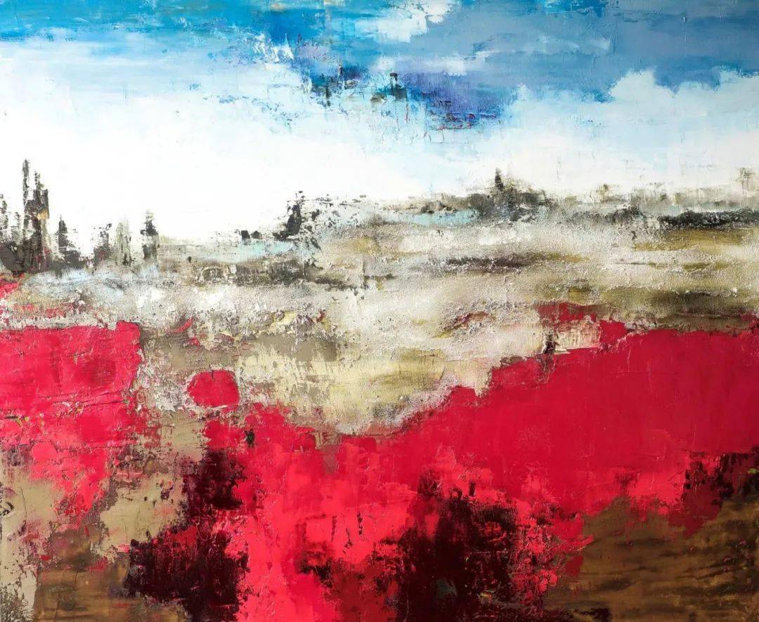 抽象风景油画_搜狐网