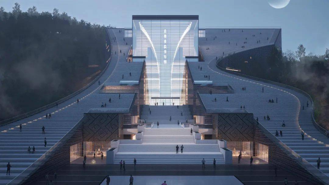 筑· 作 | 秦岭 · 商洛博物馆,生长于秦岭的"山水玉璋"_空间_建筑