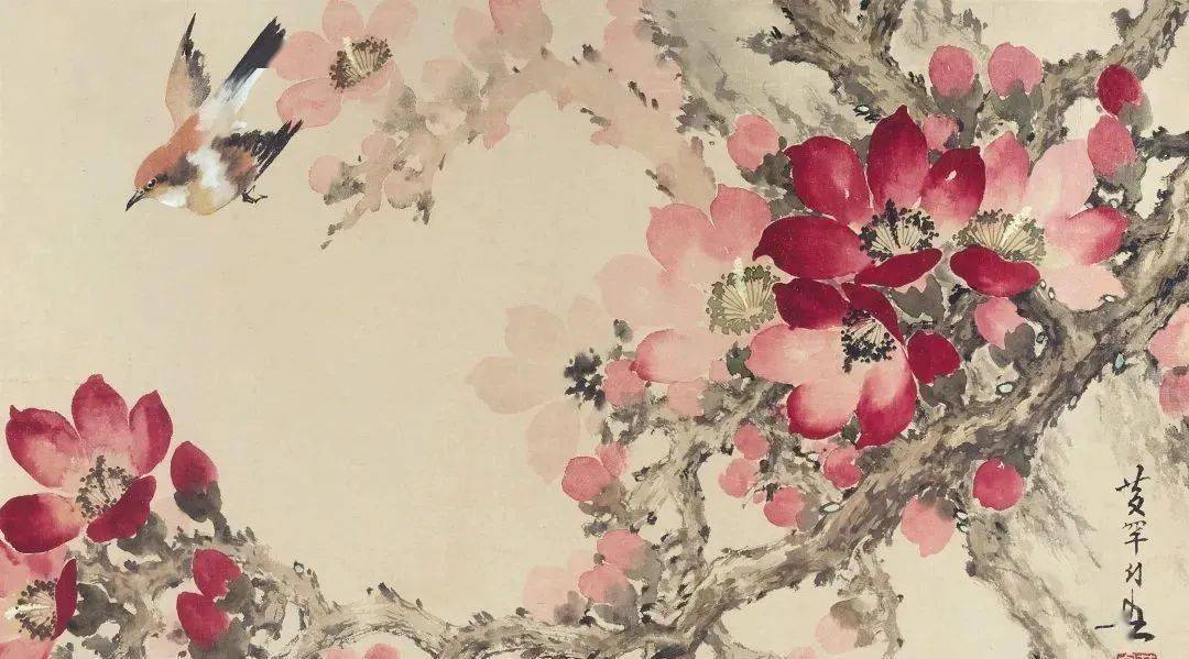岭南春色 | 国画名家笔下的木棉花_陈树人_红棉_作品