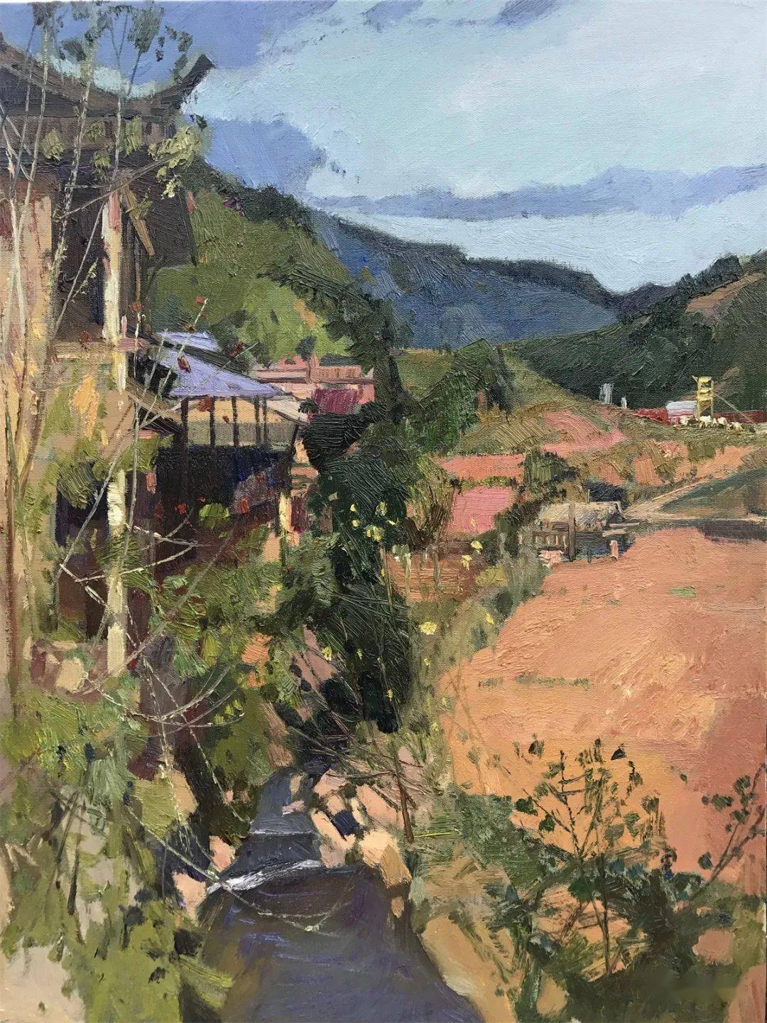 【写生啦】王辉小幅作品选登_油画_乡村_风景