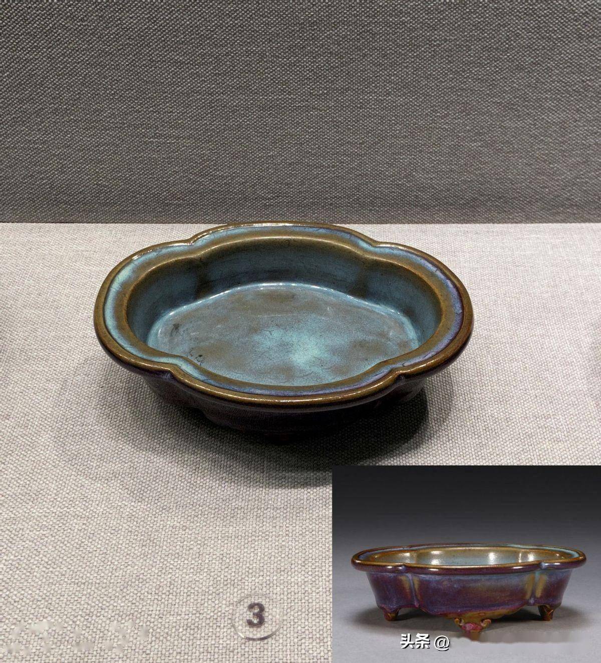 故宫陶瓷馆:宋代钧窑,钧瓷无对窑变无双_花盆_釉色_数目字