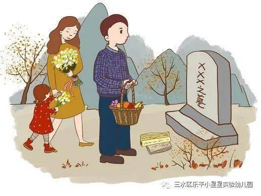 清明习俗扫墓祭祖照旧的习俗,扫墓时,人们要携带酒食果品,纸钱等物品