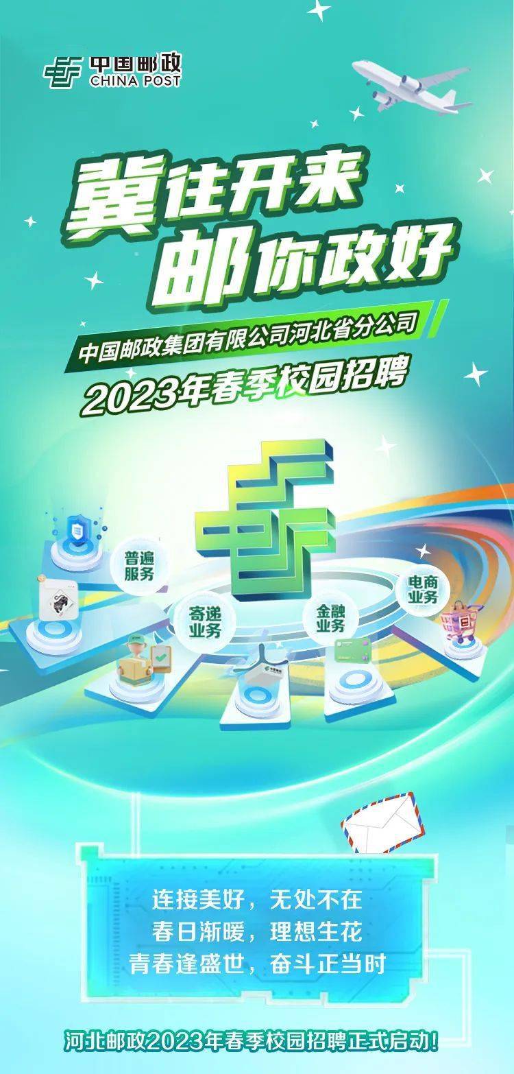 招聘丨十二類崗位熱招 中國郵政集團 河北郵政2023屆校園招聘_信息