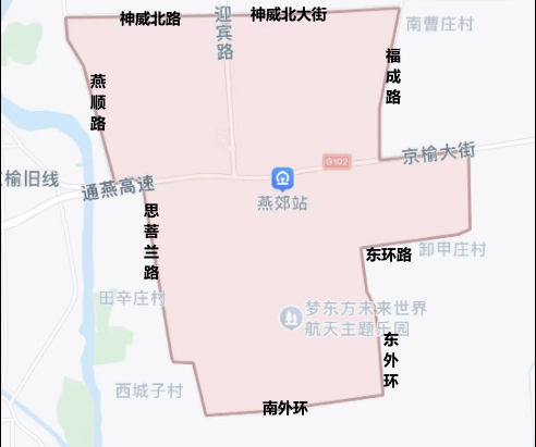 香河限行区域高清地图图片