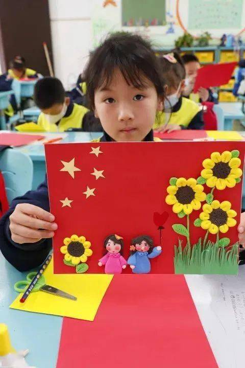 幼儿手工作品红色革命图片