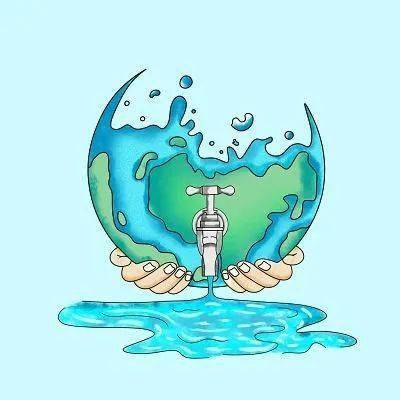 节水护水漫画图片图片