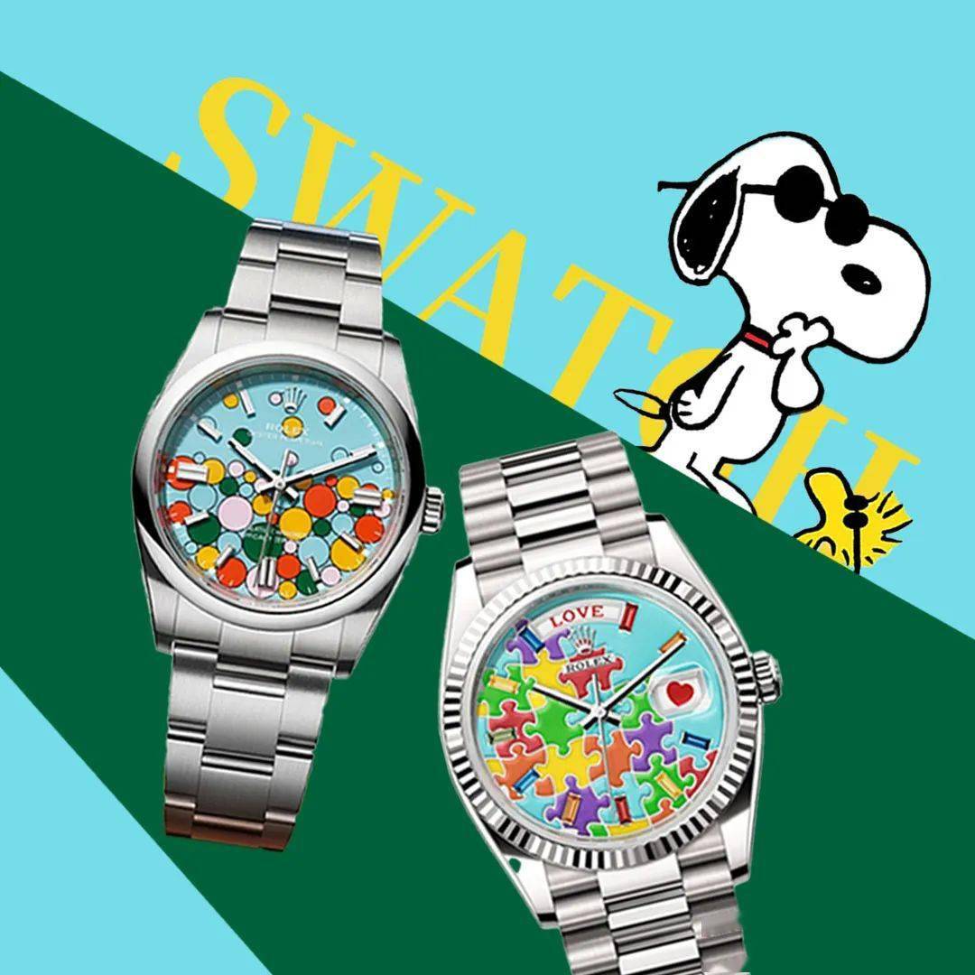劳力士也和swatch出联名款了?_图案_表盘_设计