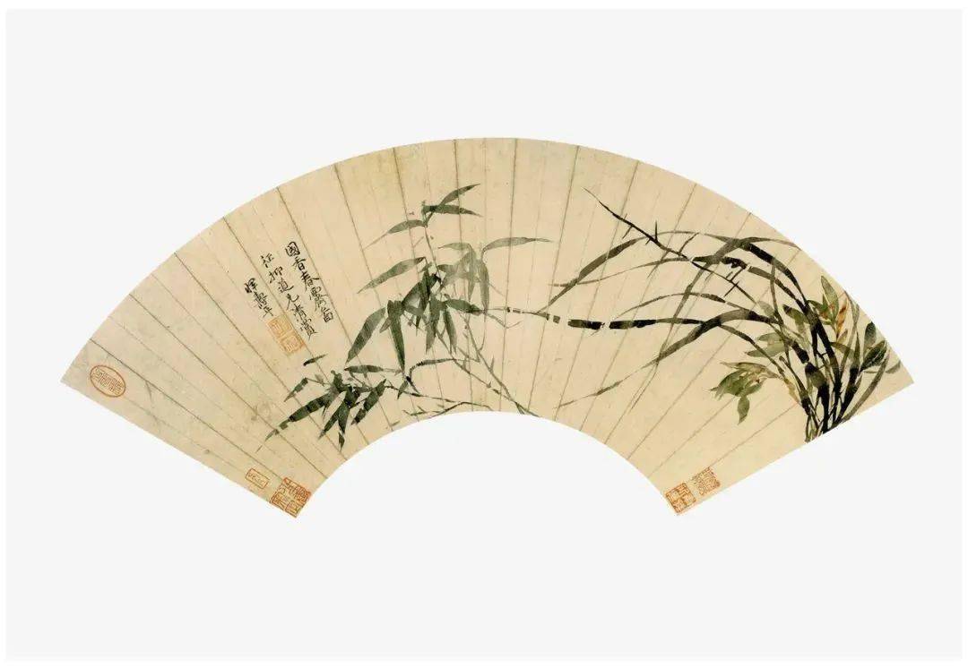 清艳古雅：瓯香馆没骨扇面_恽寿平_花鸟_石榴