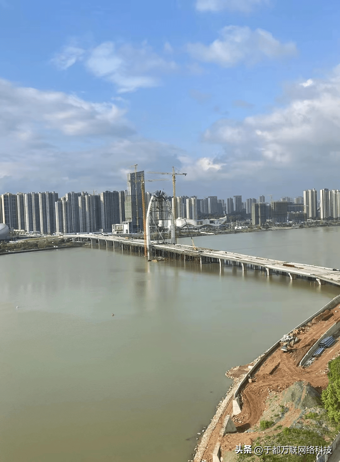 于都集结大桥封顶大吉_贡江_老城区_渡江