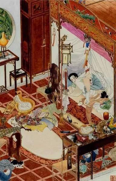 不同画家笔下的《金瓶梅》,哪一幅让你脸红了?_朱新建_作品_人物