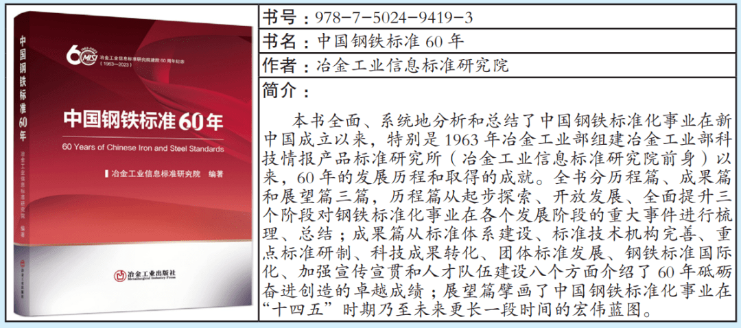 砥砺奋进六十载 不忘初心再出发《中国钢铁情报信息60年》_情报所