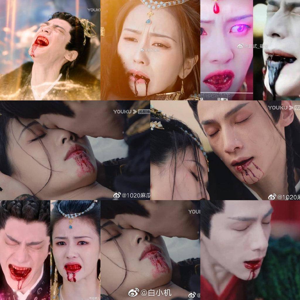 求放过,《长月烬明》血盆大口好离谱,直接影视剧吐血镜头ptsd了_观众