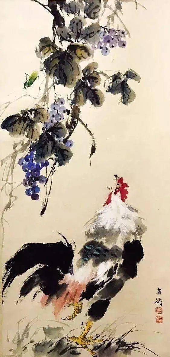 王雪涛笔下的花鸟葡萄,真馋人!_笔墨_基本功_创作