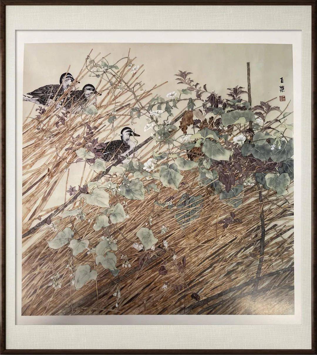 《水暖了》 虹口区美术家协会会员王百荣《深山幽居图》 虹口区美术家