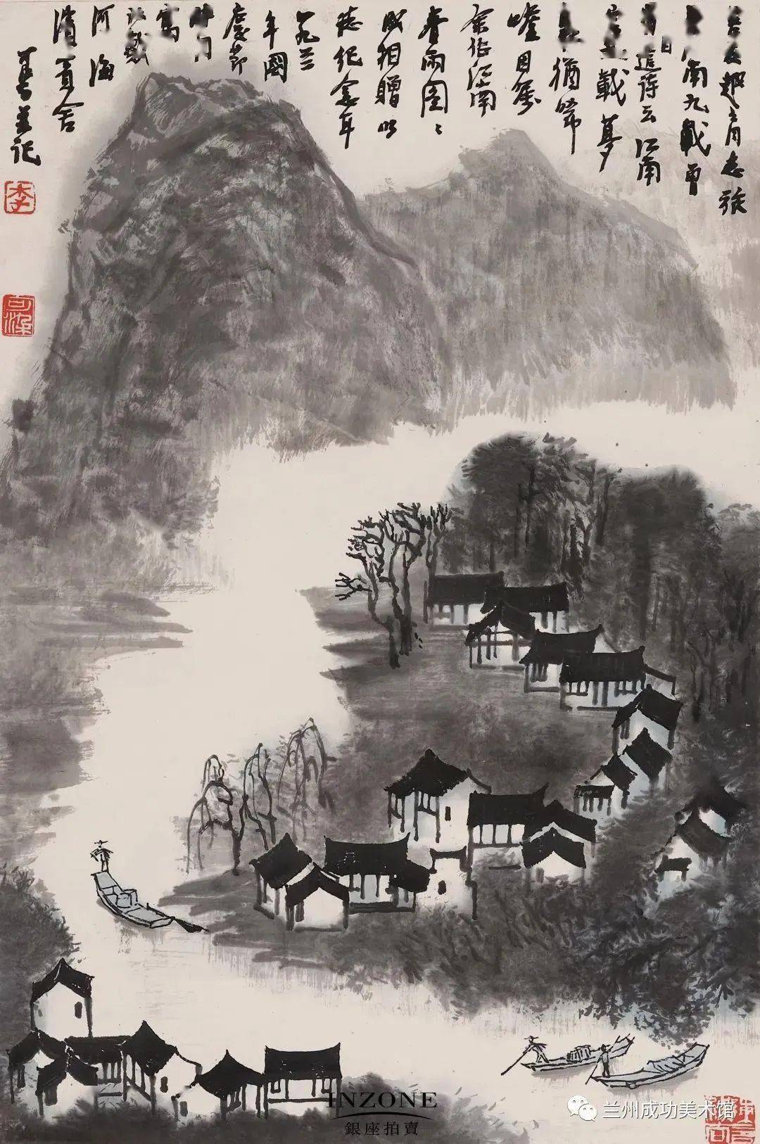 【书画界】李可染《江南春雨图》:白纸对青天,胸中有丘壑,笔底藏烟霞