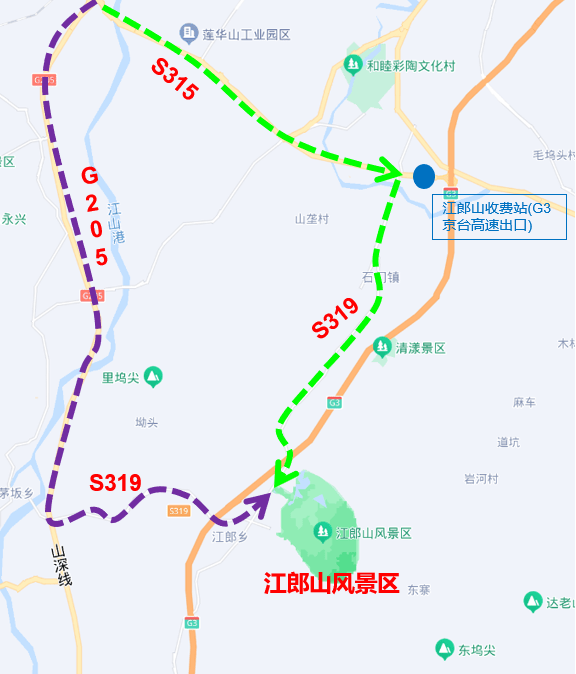 衢州315省道全程线路图图片