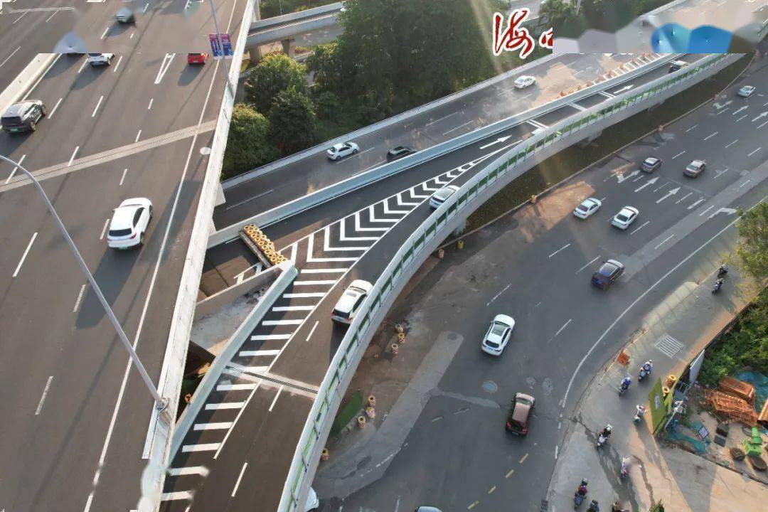 海口国兴大道右转南大桥匝道通车_交通_工程_媒体