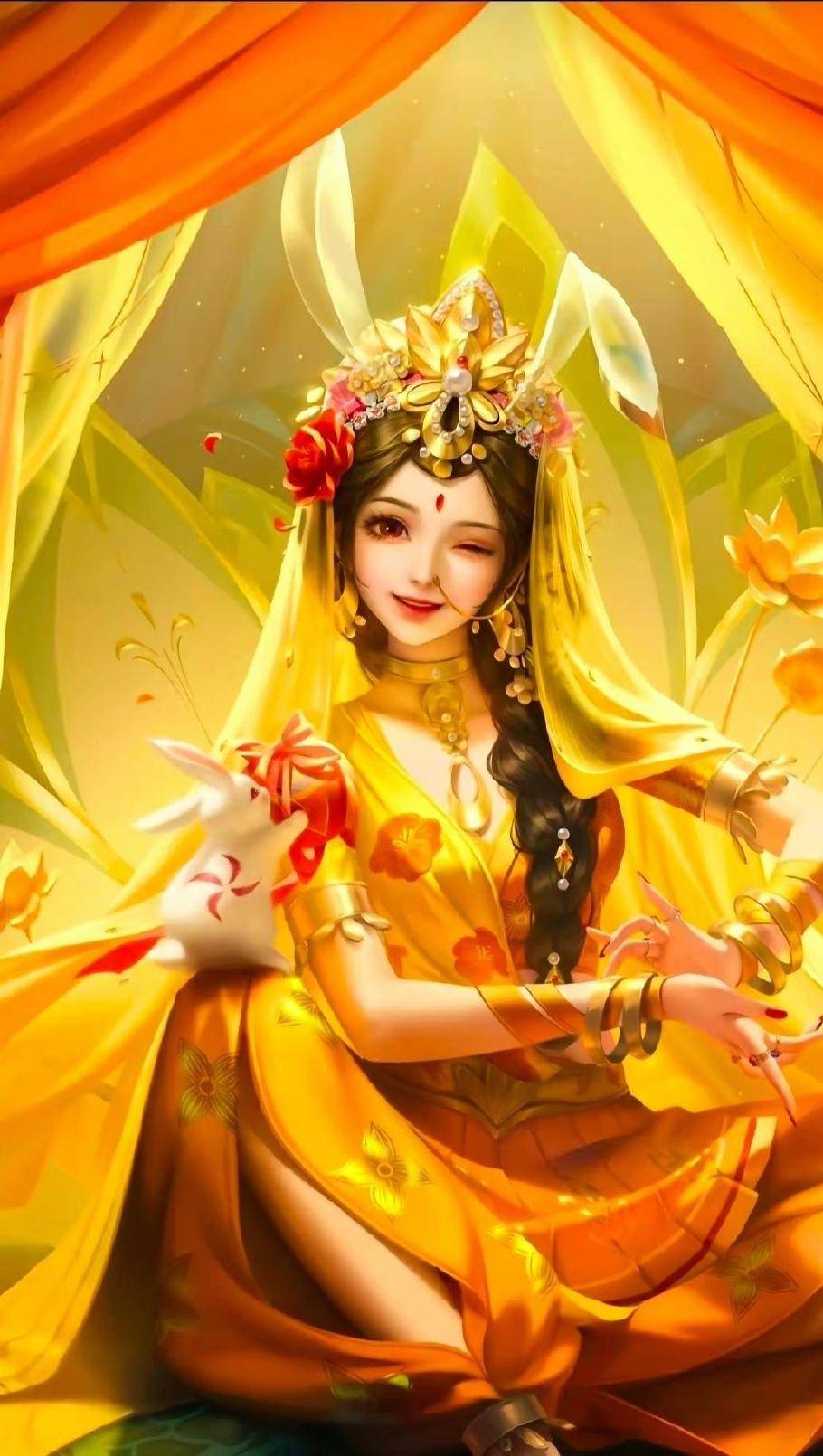 赵丽颖cos公孙离玉兔公主,超长兔耳朵完美还原可可爱爱_角色_游戏