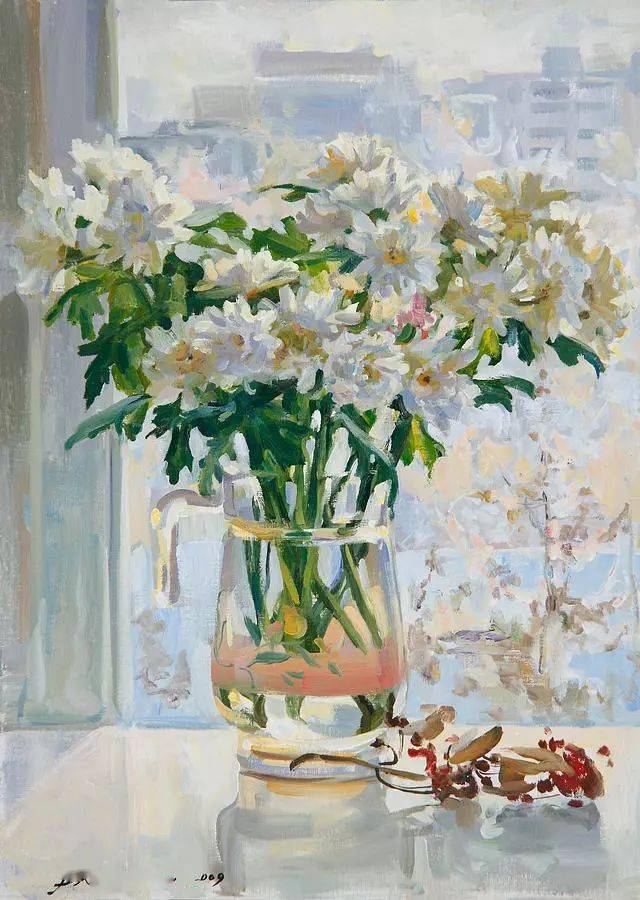 俄罗斯女画家victoria kharchenko花卉油画作品欣赏_最好的_艺术_是一