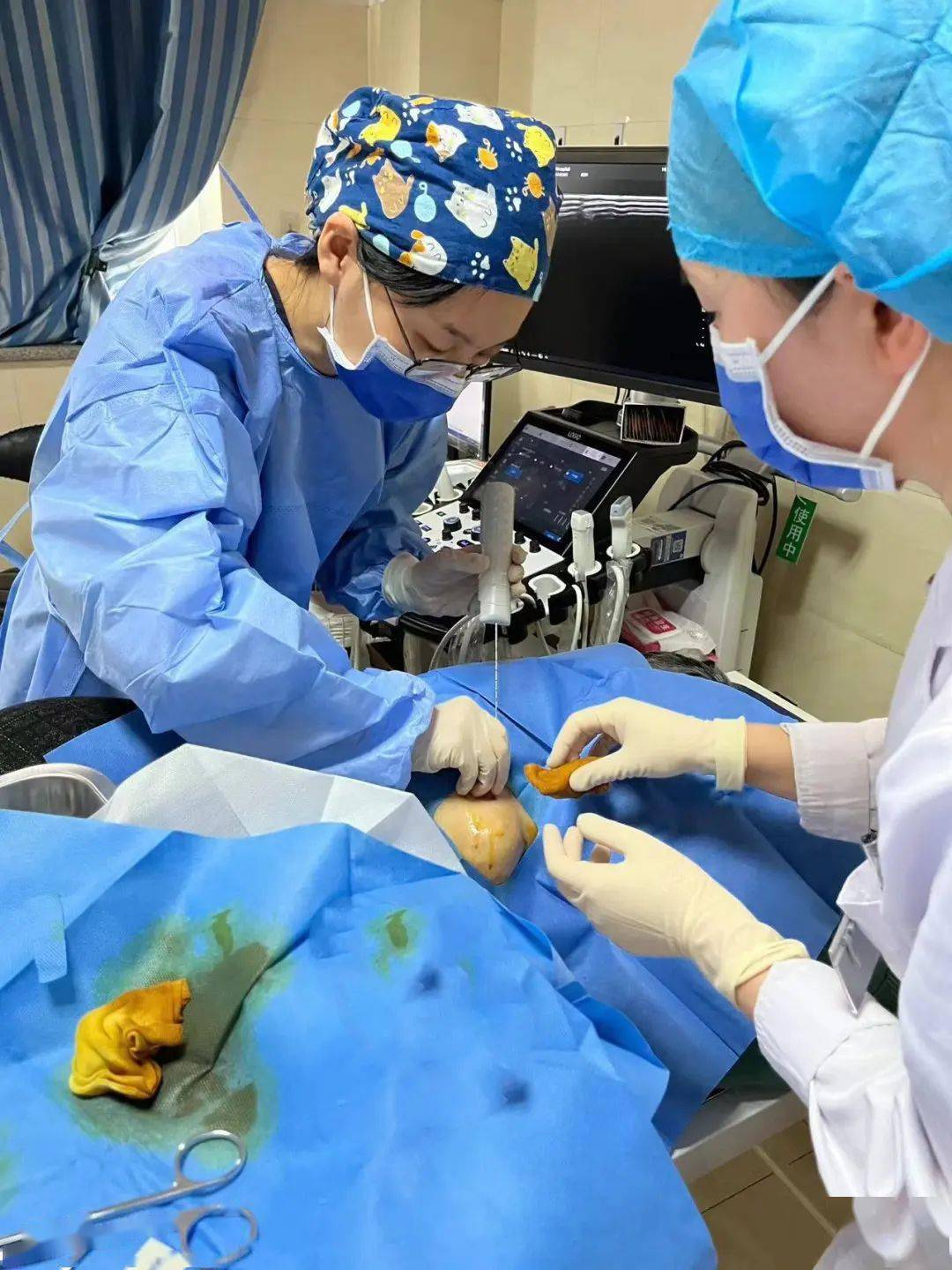 超声引导下穿刺活检来鉴别!