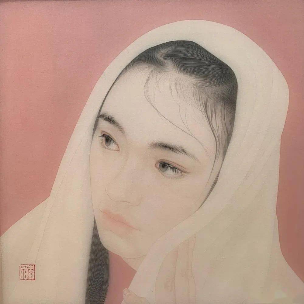 李晶当代新工笔人物画_cm_绢本_笔法